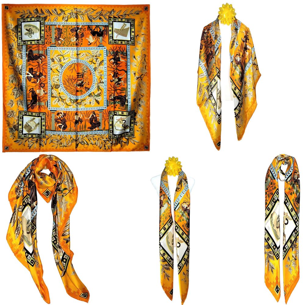 NWT Genuine 100% Mulberry Silk Satin Scarf 53"x53" Large Square Shawl 51081